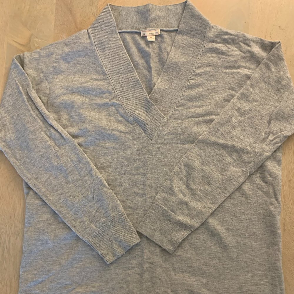 Gap Shawl Collar Sweater, Gray, Size XS